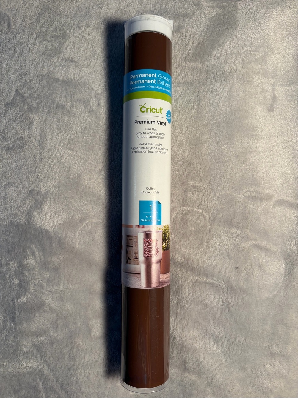 Cricut Premium Permanent Glossy Vinyl - Coffee Brown